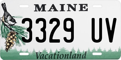 ME license plate 3329UV