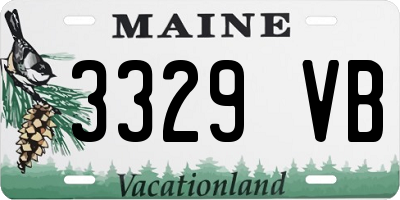 ME license plate 3329VB