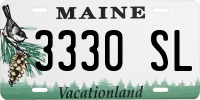 ME license plate 3330SL