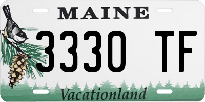 ME license plate 3330TF