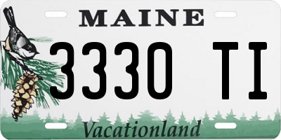 ME license plate 3330TI
