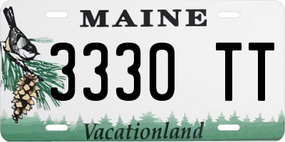 ME license plate 3330TT