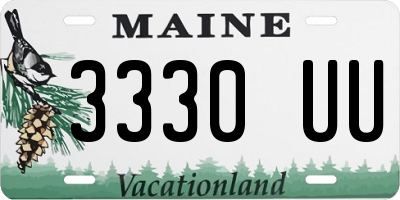 ME license plate 3330UU