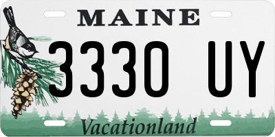 ME license plate 3330UY