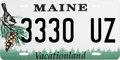 ME license plate 3330UZ