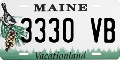ME license plate 3330VB