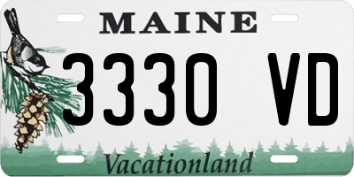 ME license plate 3330VD