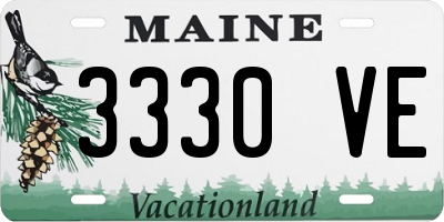 ME license plate 3330VE