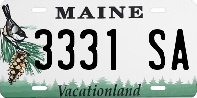 ME license plate 3331SA