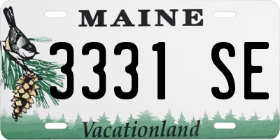 ME license plate 3331SE