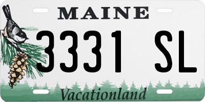ME license plate 3331SL