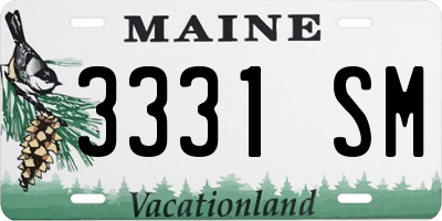 ME license plate 3331SM