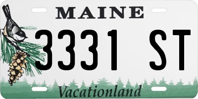 ME license plate 3331ST