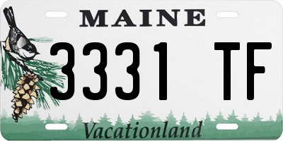 ME license plate 3331TF