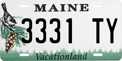 ME license plate 3331TY