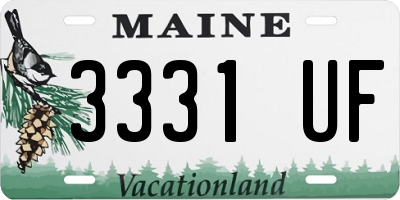 ME license plate 3331UF