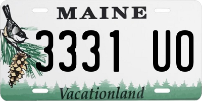 ME license plate 3331UO
