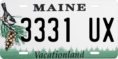 ME license plate 3331UX