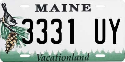 ME license plate 3331UY