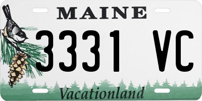 ME license plate 3331VC