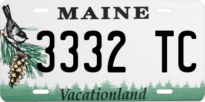 ME license plate 3332TC