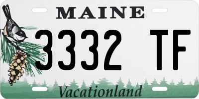 ME license plate 3332TF