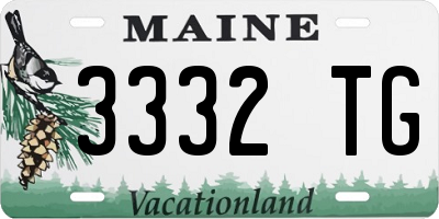 ME license plate 3332TG