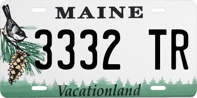 ME license plate 3332TR