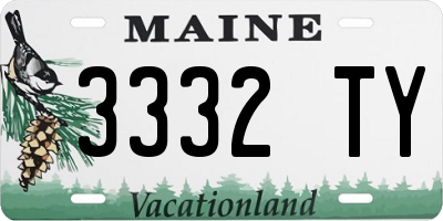 ME license plate 3332TY