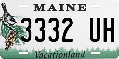 ME license plate 3332UH