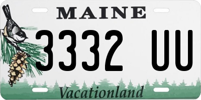 ME license plate 3332UU