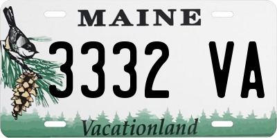 ME license plate 3332VA