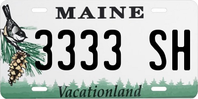 ME license plate 3333SH