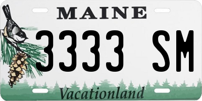 ME license plate 3333SM