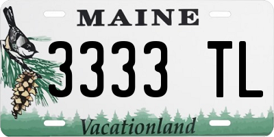 ME license plate 3333TL