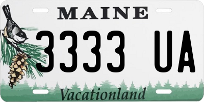 ME license plate 3333UA