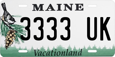 ME license plate 3333UK