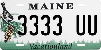 ME license plate 3333UU