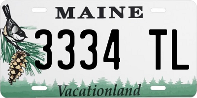 ME license plate 3334TL