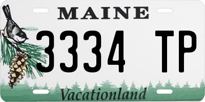 ME license plate 3334TP