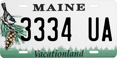ME license plate 3334UA