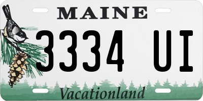 ME license plate 3334UI
