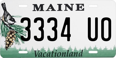 ME license plate 3334UO