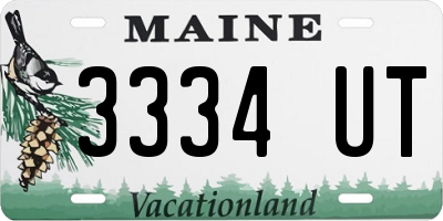 ME license plate 3334UT