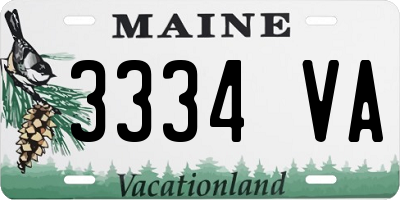 ME license plate 3334VA