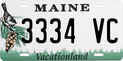 ME license plate 3334VC