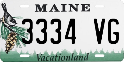 ME license plate 3334VG