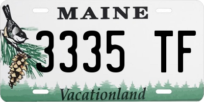 ME license plate 3335TF