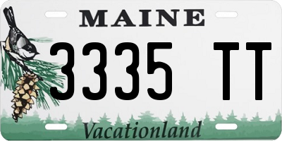ME license plate 3335TT