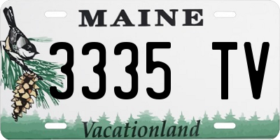 ME license plate 3335TV